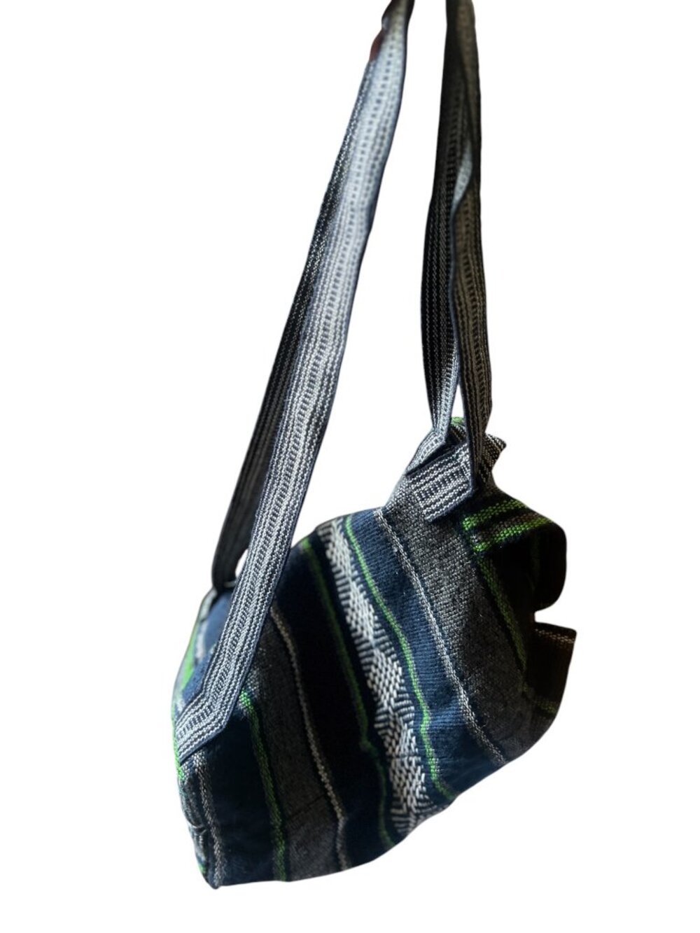 Seattle Seahawks Woven Backpack Black White w Navy Green Logo 15x15x6 30" Straps - Picture 3 of 8